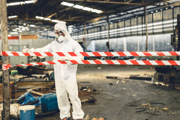 Professional Biohazard technician working in Dale, WI